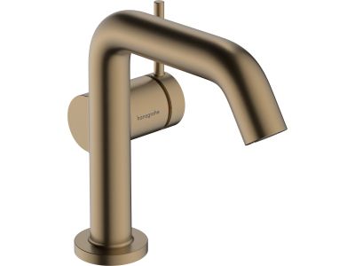 Baterie lavoar Hansgrohe Tecturis S 110 Fine, CoolStart, ventil click-clack, bronz periat