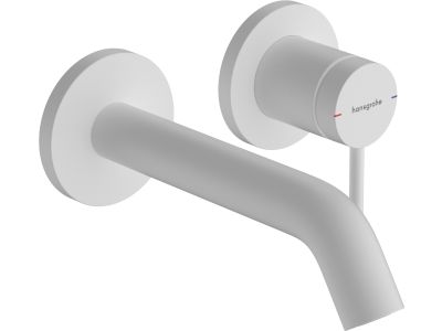 Baterie lavoar Hansgrohe Tecturis S cu pipa 165mm, montaj incastrat, necesita corp ingropat, alb mat