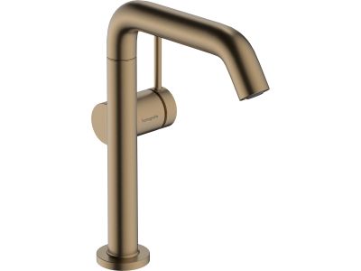Baterie lavoar Hansgrohe Tecturis S 210 Fine, pipa pivotanta, CoolStart, ventil click-clack, bronz periat