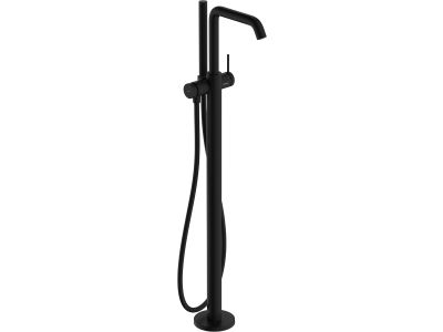 Baterie cada cu montaj pe pardoseala Hansgrohe Tecturis S, necesita corp ingropat, negru mat