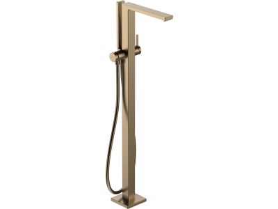 Baterie cada cu montaj pe pardoseala Hansgrohe Tecturis E, necesita corp ingropat, bronz periat