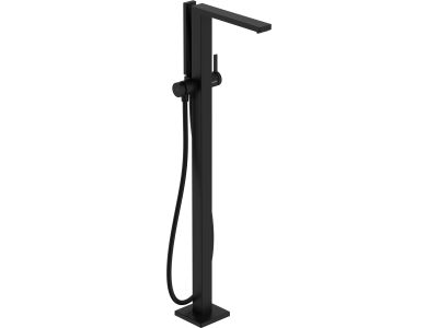 Baterie cada cu montaj pe pardoseala Hansgrohe Tecturis E, necesita corp ingropat, negru mat