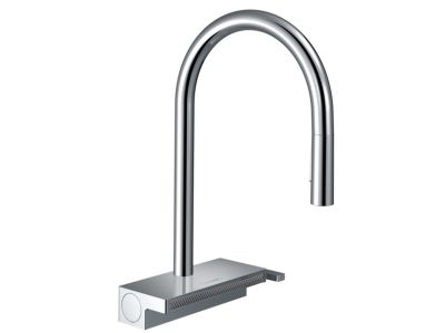 Baterie bucatarie Hansgrohe Aquno Select M81 170, dus extractibil, doua tipuri de jet, sBox si strecuratoare multifunctionala