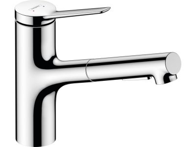 Baterie bucatarie Hansgrohe Zesis M33 150 ECO, dus extractibil cu 2 tipuri de  jet, crom