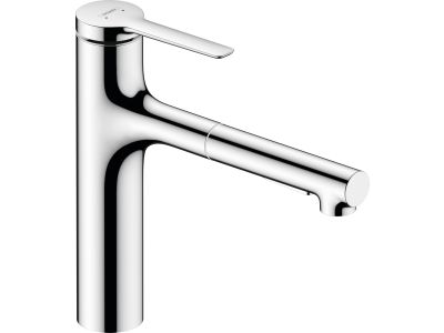Baterie bucatarie Hansgrohe Zesis M33 cu pipa extractibila, ComfortZone 160, sBox, crom