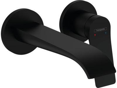 Baterie lavoar Hansgrohe Vivenis cu pipa 192mm, montaj incastrat, necesita corp ingropat, negru mat