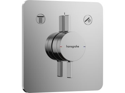 Baterie cada - dus Hansgrohe DuoTurn Q cu doua functii, montaj incastrat, necesita corp ingropat, crom