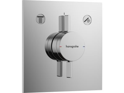 Baterie cada - dus Hansgrohe DuoTurn E cu doua functii, montaj incastrat, necesita corp ingropat, crom