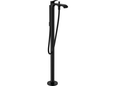 Baterie cada cu montaj pe pardoseala Hansgrohe Vivenis, necesita corp ingropat, negru mat