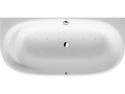 Cada asimetrica, cu hidromasaj Duravit Cape Code 190x90 cm alb