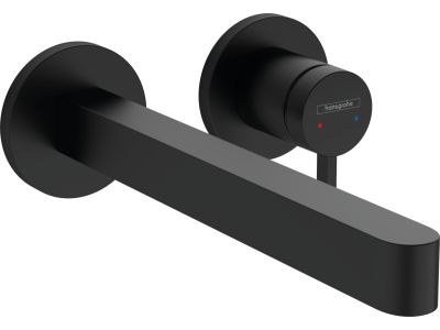 Baterie lavoar Hansgrohe Finoris cu pipa 228mm, montaj incastrat, necesita corp ingropat, negru mat