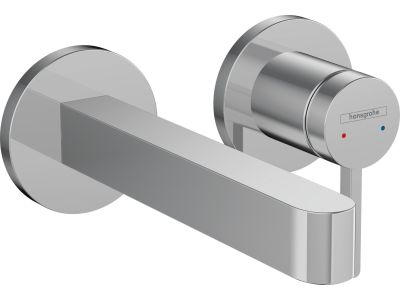Baterie lavoar Hansgrohe Finoris cu pipa 168mm, montaj incastrat, necesita corp ingropat, crom