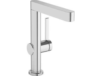 Baterie lavoar Hansgrohe Finoris 230 cu pipa rotativa, ventil push-open, crom