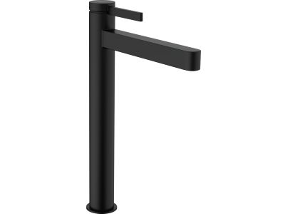 Baterie lavoar Hansgrohe Finoris 260, ventil push-open, pentru lavoar tip bol, negru mat
