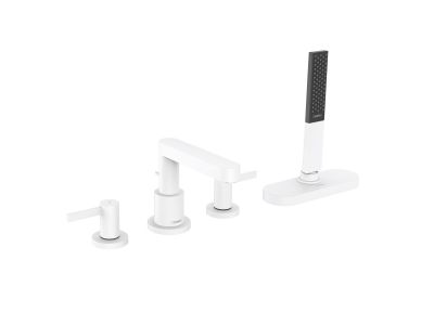Baterie cada Hansgrohe Finoris din 4 elemente, montare pe cada, necesita corp sBox, alb mat