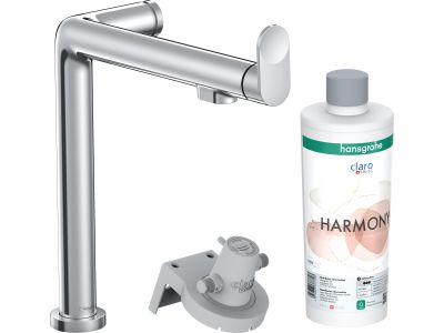 Baterie bucatarie Hansgrohe Aqittura M91 240 cu 3 cai si sistem filtrare, crom