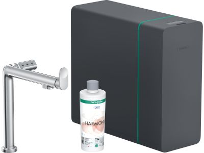Baterie bucatarie Hansgrohe Aqittura M91 cu sistem de filtrare SodaSystem 240, crom