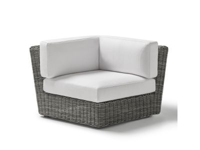 Element de colt Point Heritage, structura aluminiu, cadru gri, textil gri G2 1252