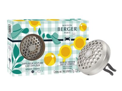 Set odorizant masina Maison Berger Summer Silver + rezerva ceramica Zeste de Verveine