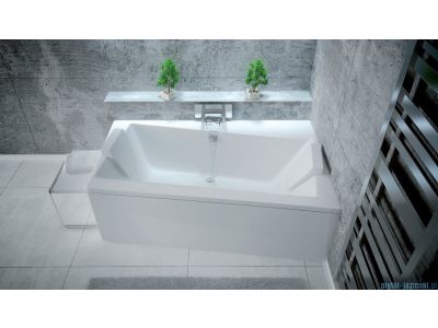Cada baie asimetrica Besco Infinity 170x110cm, acril, orientare dreapta