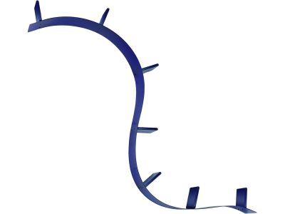 Biblioteca Kartell Bookworm, design Ron Arad, 7 rafturi, 320cm, albastru cobalt