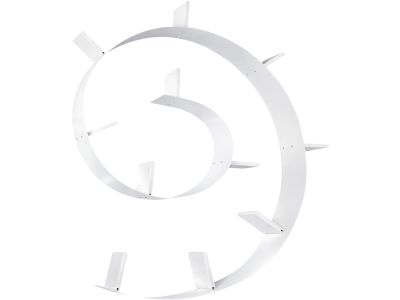 Biblioteca Kartell Bookworm, design Ron Arad, 11 rafturi, 520cm, alb