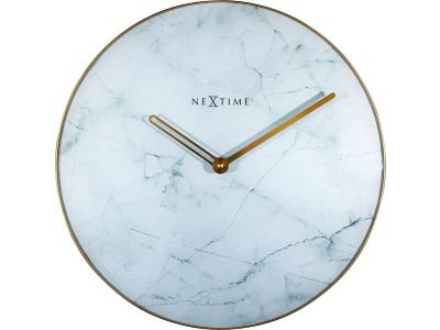 Ceas de perete NeXtime Marble 40cm, alb
