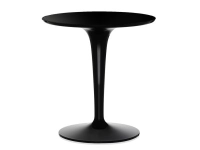 Masuta Kartell Tip Top Mono, design Philippe Starck & Eugeni Quitllet, d48cm, h50cm, negru