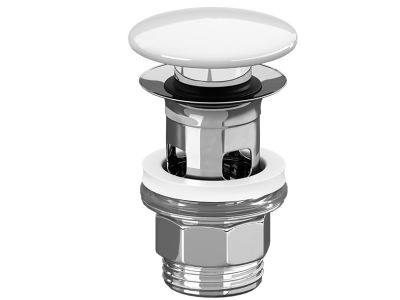 Ventil cu capac ceramic Villeroy & Boch tip push-open Alb Alpin