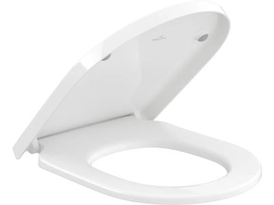 Capac WC Villeroy & Boch Subway 3.0 cu inchidere lenta si QuickRelease, 374x438mm, alb Alpin