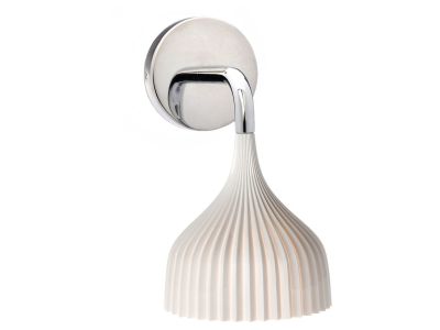 Aplica de perete Kartell E design Ferruccio Laviani, max 28W E14, d 13.5cm, alb mat