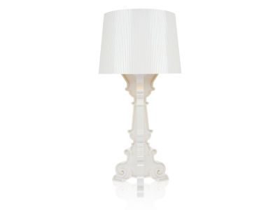 Veioza Kartell Bourgie design Ferruccio Laviani, E14 max 3x28W, d37cm, alb-auriu