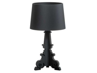Veioza Kartell Bourgie design Ferruccio Laviani, E14 max 3x28W, d37cm, negru mat
