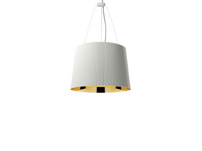 Suspensie Kartell Ge' design Ferruccio Laviani, E27 max 70W, h37cm, alb-auriu
