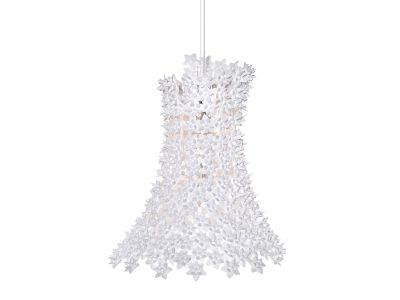 Suspensie Kartell Bloom design Ferruccio Laviani, G9 max 9x33W, d53cm, alb