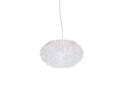 Suspensie Kartell Bloom design Ferruccio Laviani, G9 max 6x33W, d53cm, alb