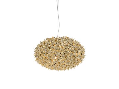 Suspensie Kartell Bloom design Ferruccio Laviani, G9 max 6x33W, d53cm, auriu metalizat