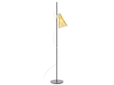 Lampadar Kartell K-LUX design Rodolfo Dordoni, h 165cm, negru-galben