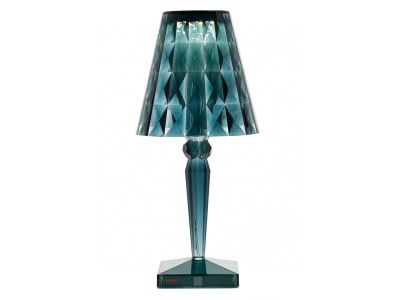 Veioza Kartell Big Battery design Ferruccio Laviani, LED 3W, h37.3cm, albastru transparent