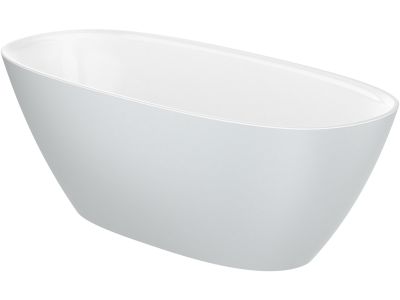 Cada ovala freestanding Roca Ariane 165x75cm, Stonex, ventil click-clack, gri perla