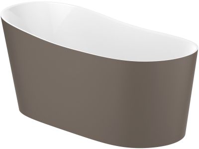 Cada ovala freestanding Roca Maui 150x70cm, Stonex, ventil click-clack, cafea