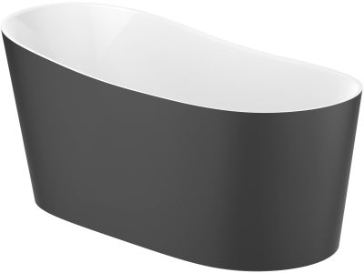 Cada ovala freestanding Roca Maui 150x70cm, Stonex, ventil click-clack, onyx
