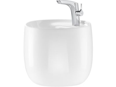 Lavoar Roca Beyond 460x470x380mm cu semipedestal integrat, alb
