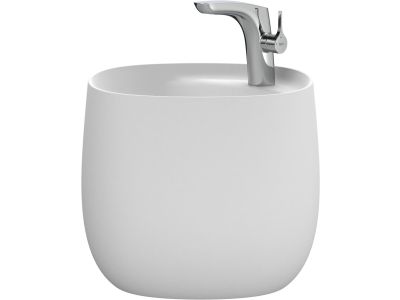 Lavoar Roca Beyond 460x470x380mm cu semipedestal integrat, alb mat