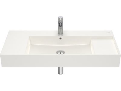 Lavoar Roca Inspira Square 1000x490mm, montare pe mobilier, bej