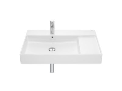 Lavoar Roca Inspira Square 800x490mm, montare pe mobilier, alb