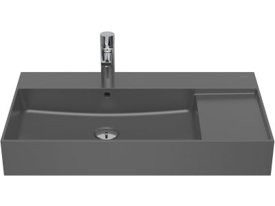 Lavoar Roca Inspira Square 800x490mm, montare pe mobilier, onyx