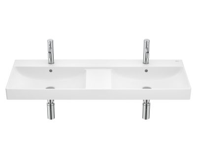 Lavoar dublu Roca Ona 120x46cm, alb mat