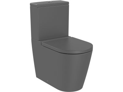 Vas wc Roca Inspira Round Rimless, back-to-wall, 375x645mm, onyx