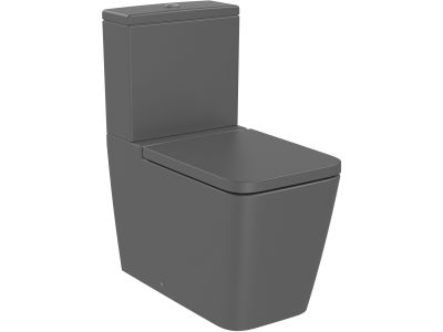 Vas wc Roca Inspira Square Rimless, back-to-wall, 375x645mm, onyx